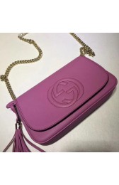 Gucci Soho Original Calfskin Leather Shoulder Bag 336752 rose HV09746yk28