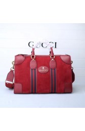 Gucci Suede duffle bag with Web 459311 red HV05429Jz48