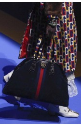 Gucci Suede Leather Top Handle Bag 501015 Black HV00578cf57