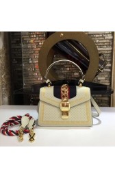 Gucci Sylvie leather mini bag 470270 cream HV03030Af99