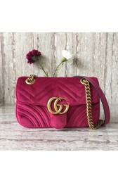 Gucci Velvet GG Shoulder Bag 446744 rose HV09987JD28