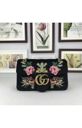 Gucci Velvet GG Shoulder Bag A443496 black HV04189lk46