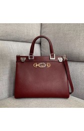 Gucci Zumi grainy leather medium top handle bag 564714 Burgundy HV07649KX51