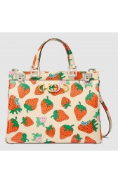 Gucci Zumi Strawberry print medium top handle bag 564714 HV08833CD62