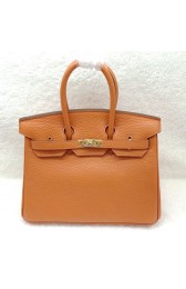 Hermes Birkin 25CM Tote Bag Original Leather H25 Orange HV06387UE80
