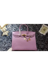 Hermes Birkin 35cm tote bag litchi leather H35 light purple HV08314aj95