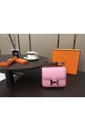 Hermes Constance Original Leatehr mini Shoulder Bag 8006 pink HV04950CC86