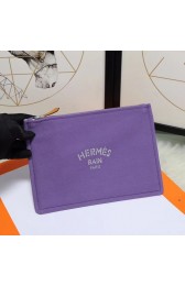 Hermes Cosmetic Bag H3700 Purple HV10354rf73