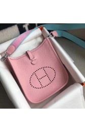 Hermes Evelyne original togo leather mini Shoulder Bag H15698 pink HV01663KX22