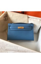 Hermes original epsom leather kelly Tote Bag KL2833 blue HV02902SS41