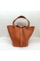 Hermes Picotin Lock 22cm Bags togo Leather 1048 Orange HV07999UM91