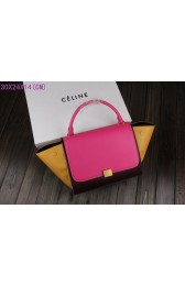 High Quality Celine Trapeze Bag Original Leather 3342-2 rose&purplish red&apricot HV03295pR54