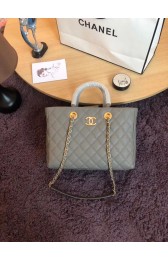 High Quality Chanel large shopping bag Calfskin & Gold-Tone Metal A57974 grey HV01105pR54
