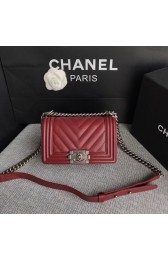 High Quality Chanel Leboy Original Caviar leather Shoulder Bag A67085 Deep red silver chain HV01346BH97
