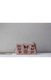High Quality Gucci GG cicada Mini Shoulder Bag 488426 pink HV06091BH97