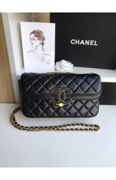 High Quality Imitation Chanel flap bag Lambskin & Gold-Tone Metal 57275 black HV07795wn47