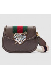 Hot Replica Gucci GG original leather medium shoulder bag 500765 dark brown HV01838wR89