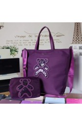 Hot Replica Prada Nylon cloth casual bag BN2834 purple HV00788wR89
