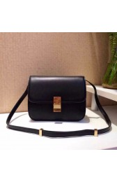 Imitation Celine Classic Box Flap Bag Calfskin Leather 2263 Black HV02489zn33