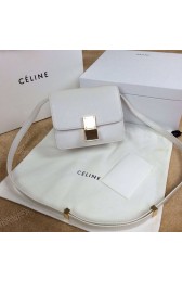 Imitation Celine Classic Box mini Flap Bag Smooth Leather 11041 white HV00201Oz49