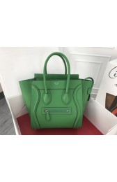 Imitation Celine Luggage Micro Original Leather Tote Bag M3308 green HV00203ye39