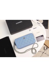 Imitation Chanel Calfskin & Gold-Tone Metal A82527 sky blue HV02512Ug88