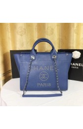 Imitation Chanel Original Caviar Leather Tote Shopping Bag 92565 blue HV09789zn33