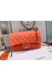 Imitation Chanel Original Small velvet flap bag AS1792 orange HV07246SU58