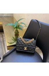 Imitation Chanel Shoulder Bag Original Leather Black 50938 Gold HV00300sJ18