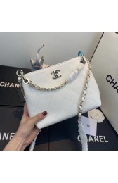 Imitation Chanel Small Calfskin hobo bag AS1461 white HV05199KV93