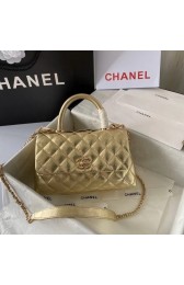Imitation Chanel Small Flap Bag with Top Handle 92990 GOLD HV00754Za30