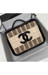 Imitation Chanel Vanity Case Original Weave A93343 black HV07866Oz49