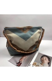 Imitation Cheap Chanel Medium Canvas Tote Shopping Bag 95105 blue&white&bown HV01802fV17