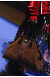 Imitation Cheap Gucci Suede Leather Top Handle Bag 501015 Brown HV09102fV17
