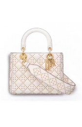 Imitation Dior CANNAGE Original Calfskin Leather Tote Bag 3892 Beige HV02855sJ18