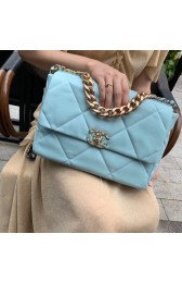 Imitation Fashion Chanel 19 flap bag AS1161 light blue HV10483kd19