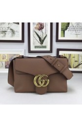 Imitation Fashion Gucci GG Marmont Leather Shoulder Bag 401173 Brown HV07928kd19