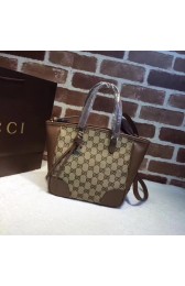 Imitation Gucci GG Canvas Top Handle Bag 353121 brown HV09243Fo38