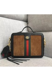 Imitation Gucci Ophidia small shoulder bag 550622 brown suede HV02717AI36