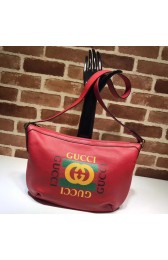 Imitation Gucci Print half-moon hobo bag 523589 red HV10884zn33