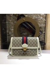 Imitation Gucci Queen Margaret GG Supreme medium shoulder bag 524356 White HV10412Xr29