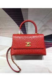 Imitation Top Chanel flap bag with top handle B93737 red HV06206tr16
