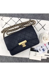 Knockoff AAAAA Chanel Calfskin & Gold-Tone Metal wallet on chain bag A81419 Royal Blue HV07623Jc39