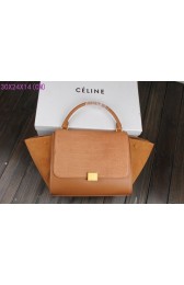 Knockoff Celine Trapeze Bag Original Leather 3342-4 light coffee HV07334Bt18