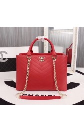 Knockoff Chanel Calfskin Leather tote Bag 85584 red HV01904Bt18