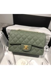 Knockoff Chanel Flap Original Caviar Leather Shoulder Bag CF1116 green gold chain HV02058eF76