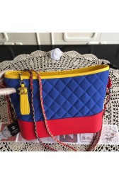 Knockoff Chanel Gabrielle Nubuck leather Shoulder Bag 1010A blue&red HV00071iV87
