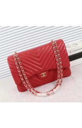 Knockoff Chanel Maxi Quilted Classic Flap Bag Sheepskin C56801 red Gold chain HV04015Ez66