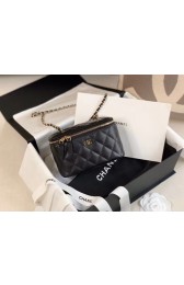 Knockoff Chanel Original Small classic chain box handbag AP1447 black HV03111yN38