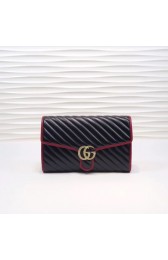 Knockoff Gucci GG Marmont clutch 498079 black&red HV11913eF76